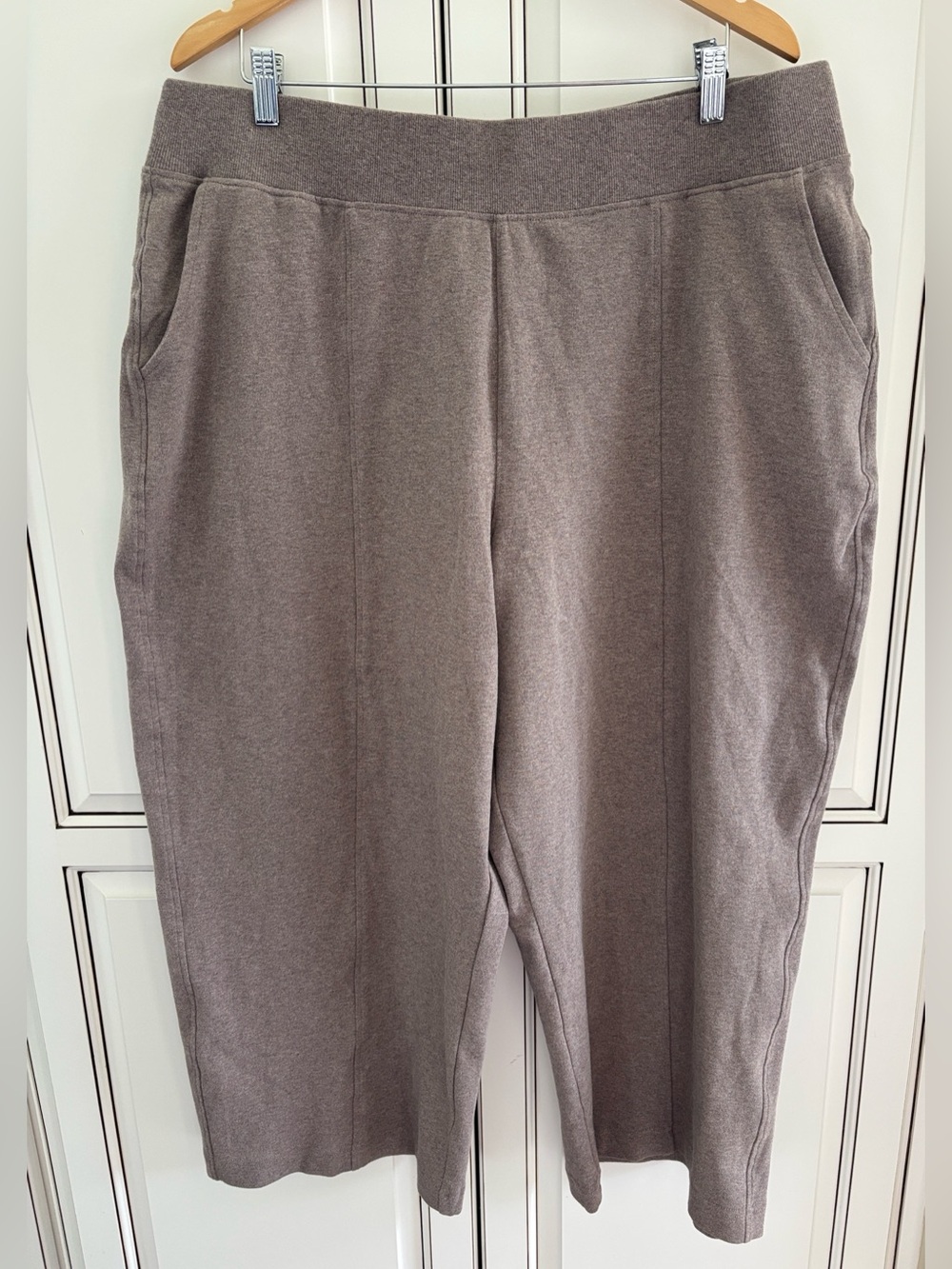 Pact Organic Cotton Jogger Pants Lounge Comfort Pull On Brown Pockets Womens XXL